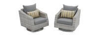 Cannes™ 8 Piece Sunbrella® Outdoor Sofa & Motion Club Chair Set - Charcoal Gray